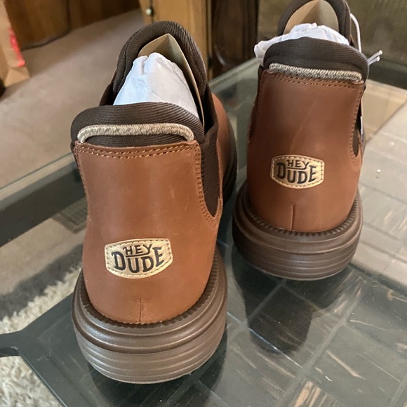 Hey Dude Women’s Water Repellent Cognac Craft Leather Boots - Picture 3 of 5